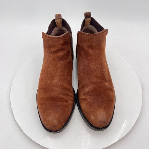 Franco Sarto Happily Women Size 7 M Brown Leather Side Elastic Chelsea Boot - Picture 3 of 15